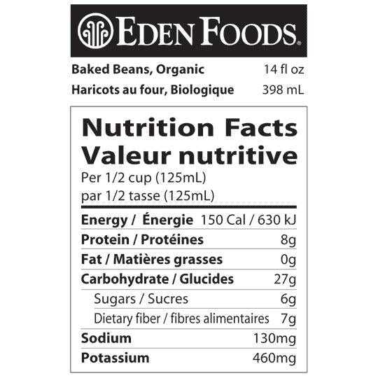 EDEN ORGANIC BAKED BEANS ORGANIC, 398ML