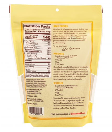 Buckwheat Pancake/Waffle Mix - 737 g