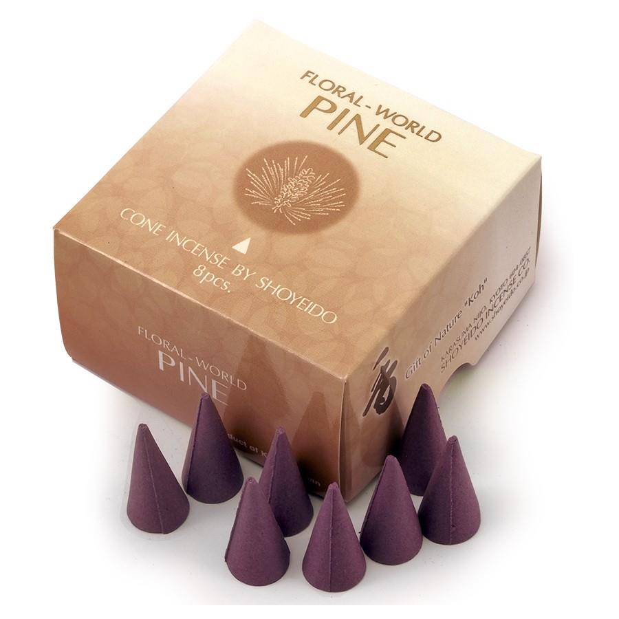 SHOYEIDO INCENSE CONES PINE - 8 PCS