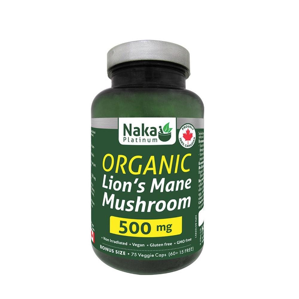NAKA LION'S MANE ORGANIC 500MG/75CAPS