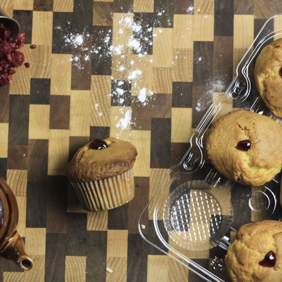 TOTALLY GLUTEN FREE VANILLA RASPBERRY MUFFINS - 6 PACK