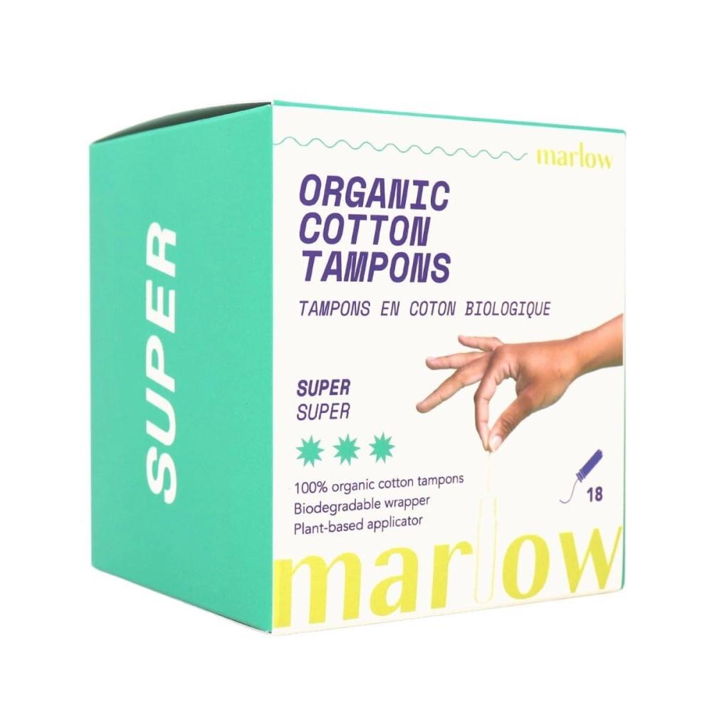MARLOW COTTON TAMPONS - SUPER / 18 TAMPONS
