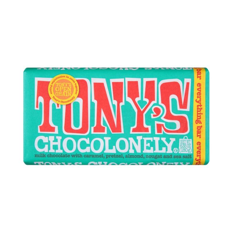 TONY'S CHOCOLONEY MILK CHOCOLATE EVERYTHING BAR - 180g