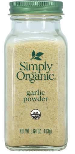 SIMPLY ORGANIC SPICES GARLIC POWDER, 103G