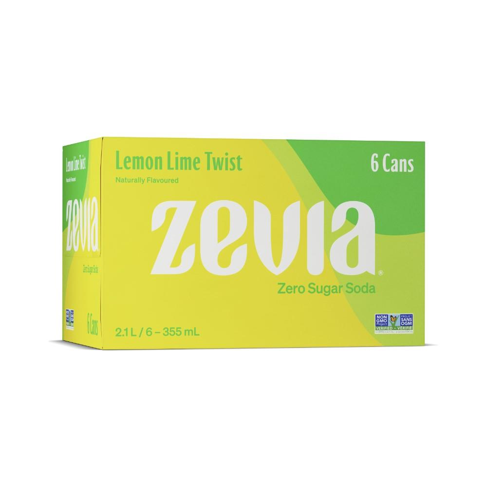 ZEVIA CASE SODA LEMON LIME, 6PK