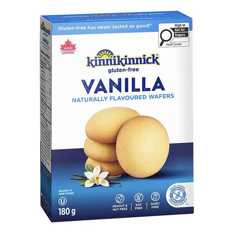 KINNIKINNICK VANILLA WAFERS GLUTEN FREE, 180G