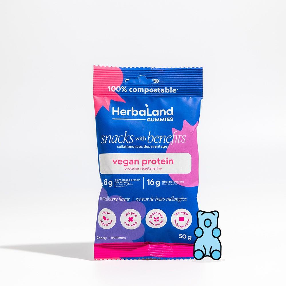 HERBALAND NATURALS VEGAN PROTEIN GUMMIES - 50g