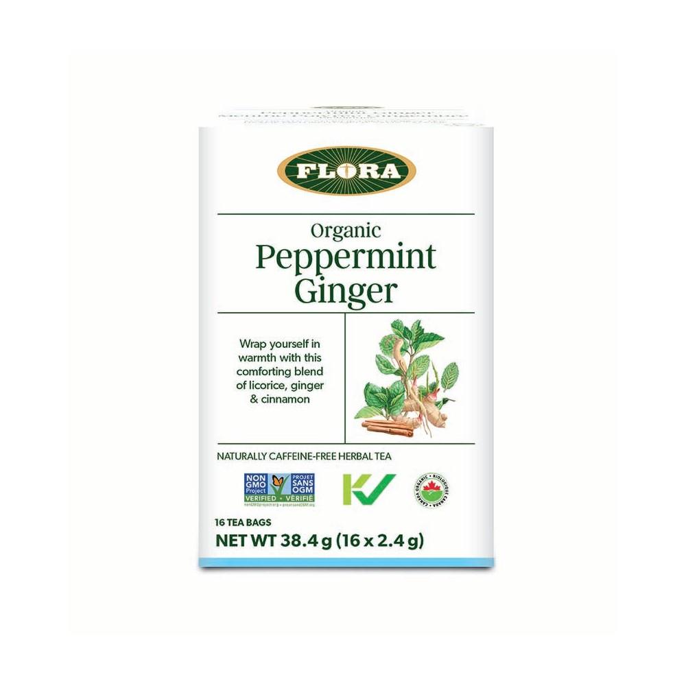 FLORA TEA PEPPERMINT GINGER - 16 TBAGS