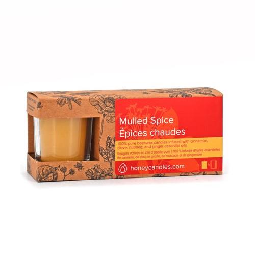 HC BEESWAX VOTIVES MULLED SPICE 3 PACK