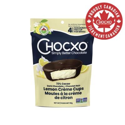 CHOCXO DARK CHOCOLATE LEMON CREME CUPS - 98g