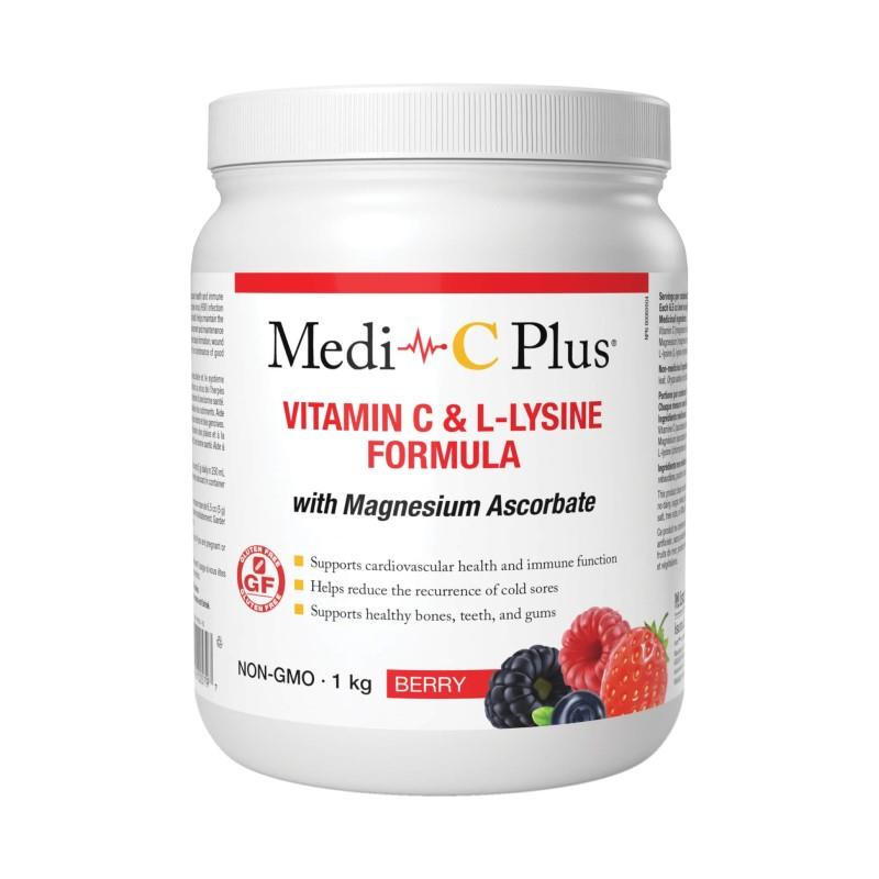 MEDI-C PLUS VITAMIN C & L-LYSINE with MAGNESIUM - BERRY / 1kg