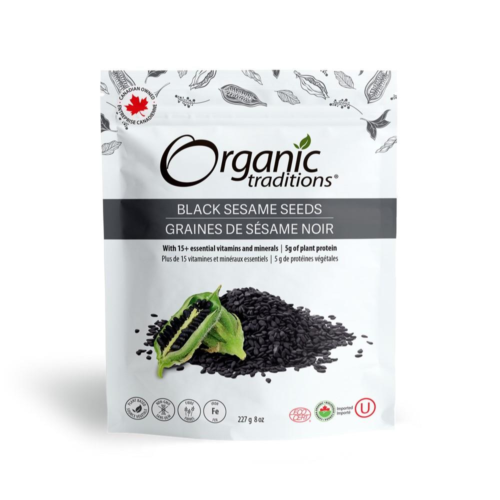 ORGANIC TRADITIONS SESAME SEEDS BLACK ORGANIC, 227G