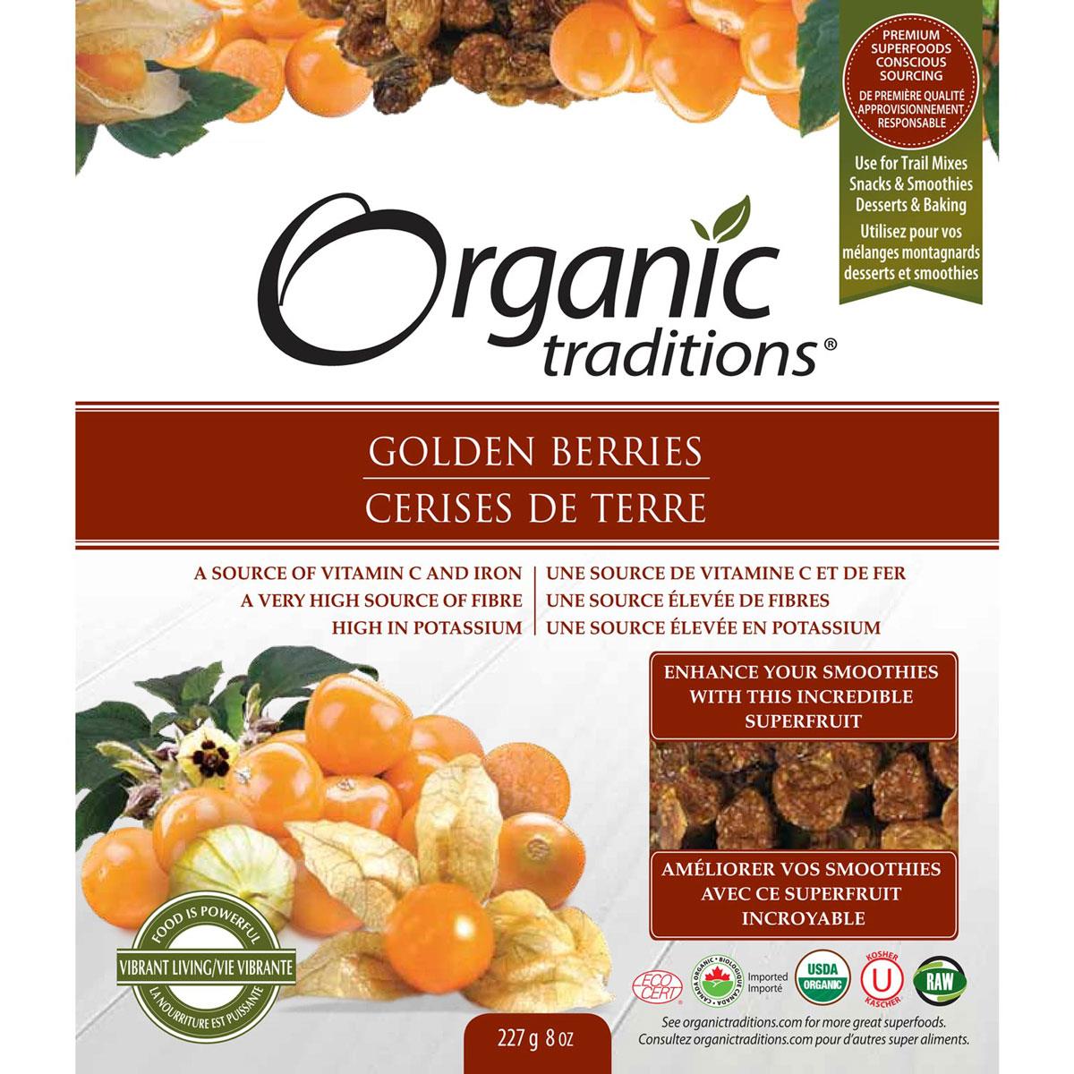 ORGANIC TRADITIONS GOLDEN BERRIES , 227G