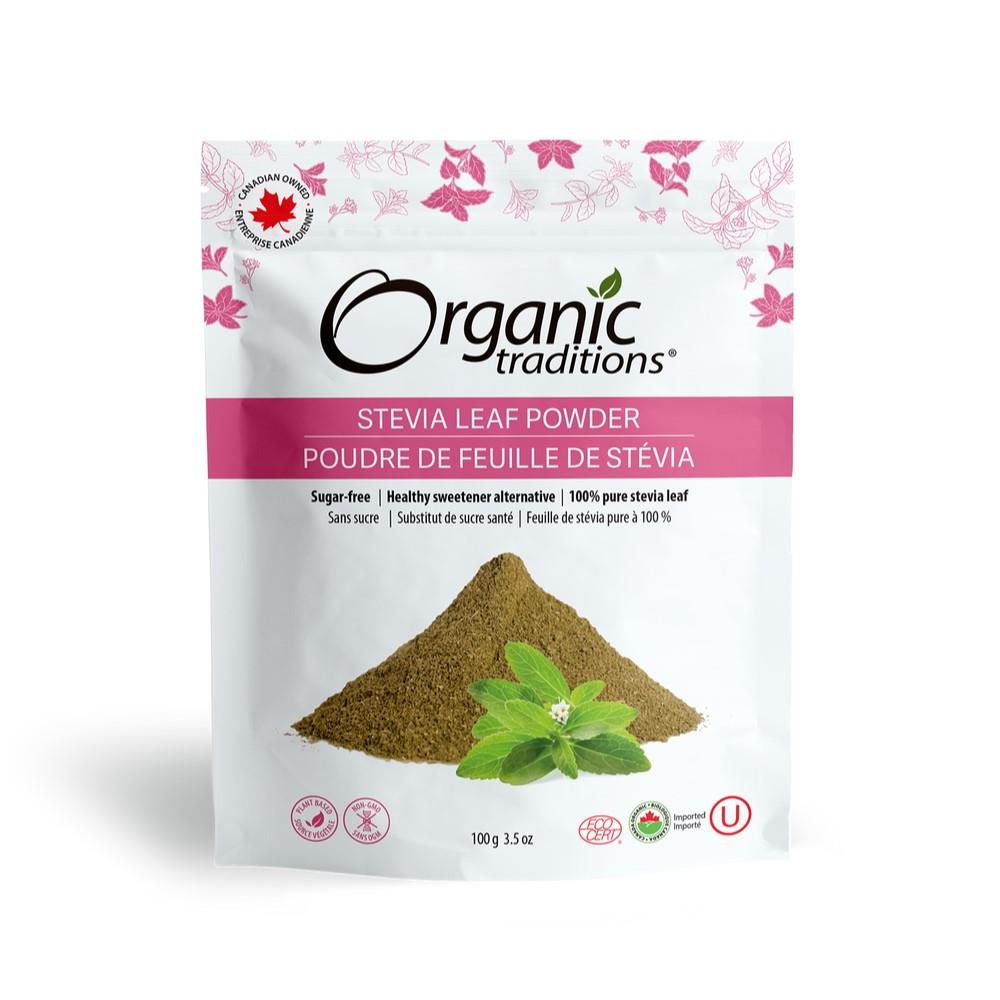 Organic Traditions, Organic Stevia Leaf Powder, 100g