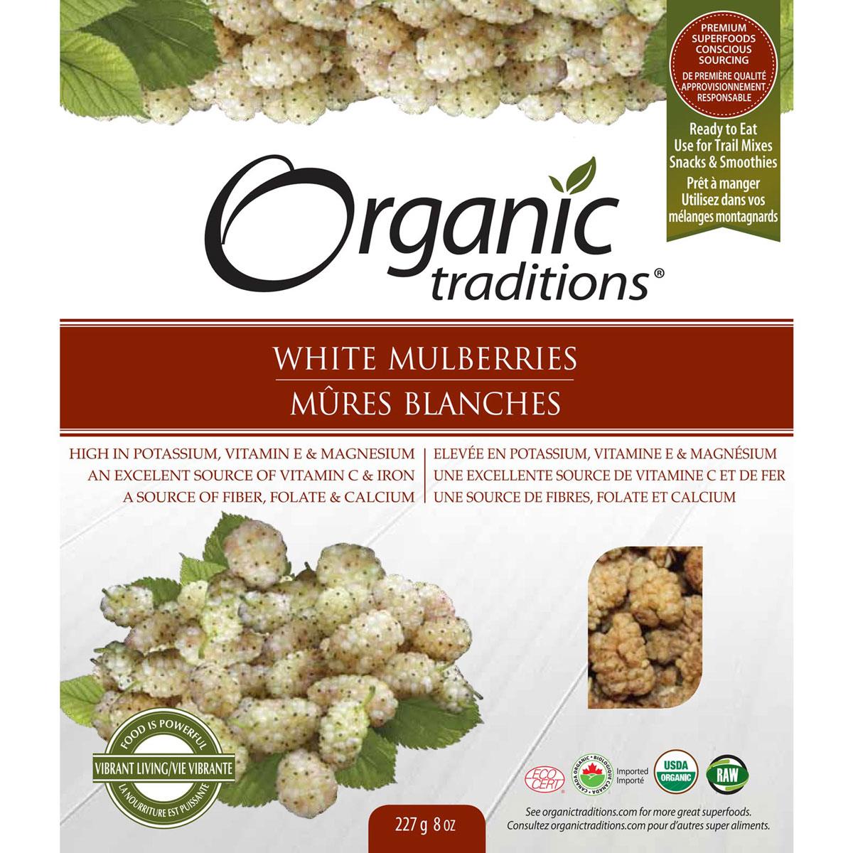 ORGANIC TRADITIONS MULLBERRIES WHITE ORGANIC, 227G