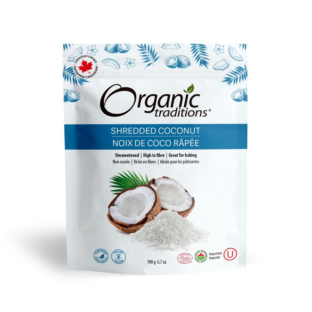 ORGANIC TRADITIONS COCONUT SHREDDED ORGANIC, 227G