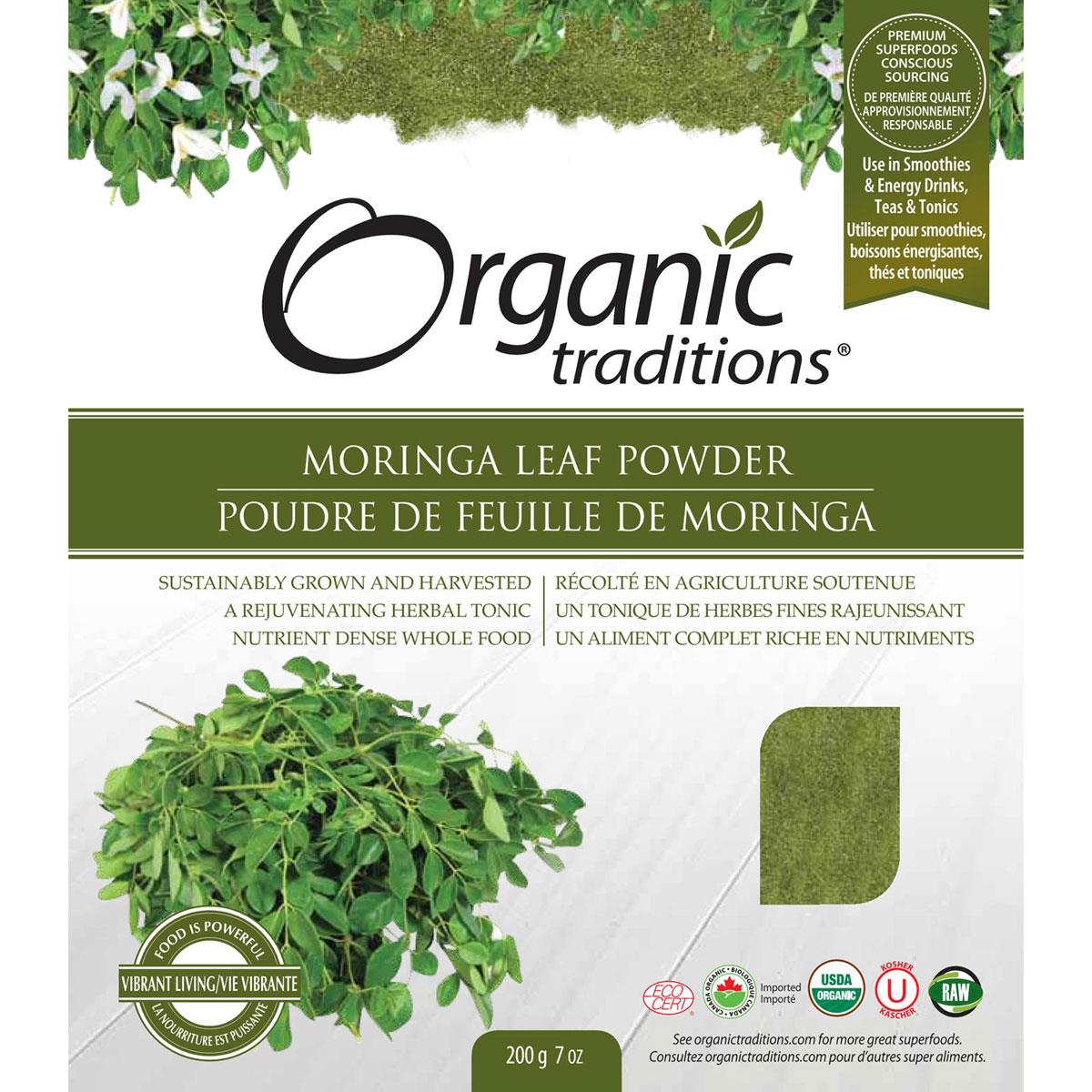 ORGANIC TRADITIONS MORINGA LEAF POWDER, 200G