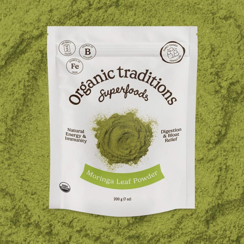 ORGANIC TRADITIONS MORINGA LEAF POWDER, 200G