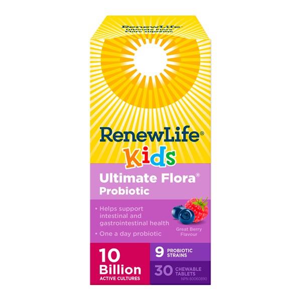 RENEW LIFE ULTIMATE FLORA KIDS 10 BILLION, 30 CHEWABLES
