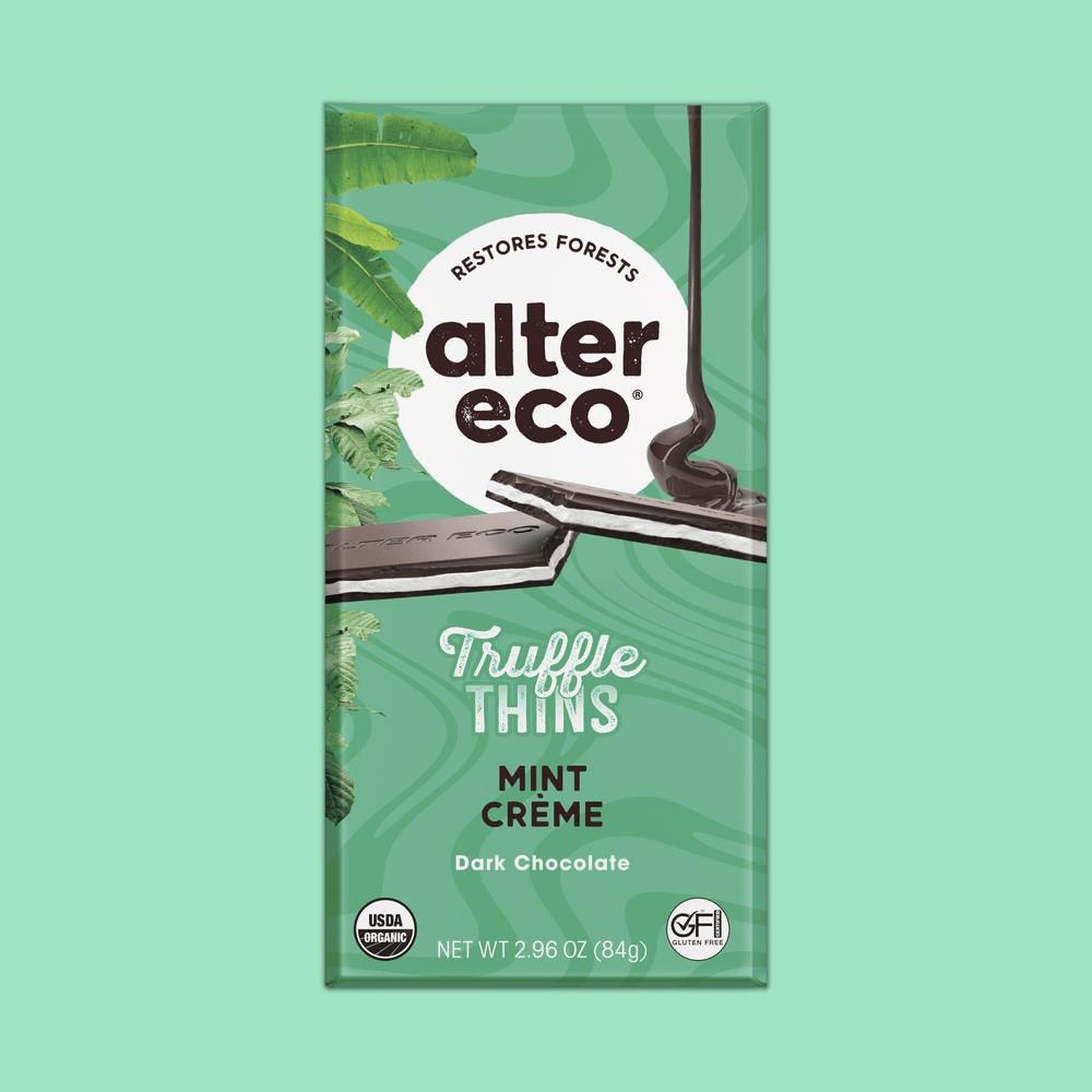 DARK CHOCOLATE TRUFFLE THINS - MINT / 84g