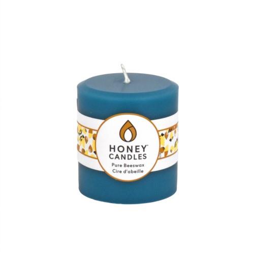 HC BEESWAX CANDLE TEAL 3"