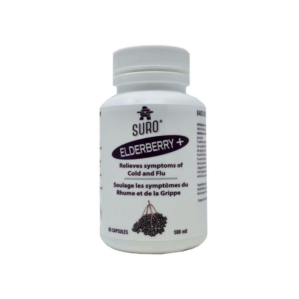 SURO ELDERBERRY + COLD FLU - 500MG/60CAPS