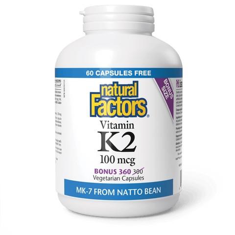 NATURAL FACTORS VITAMIN K2 100MCG