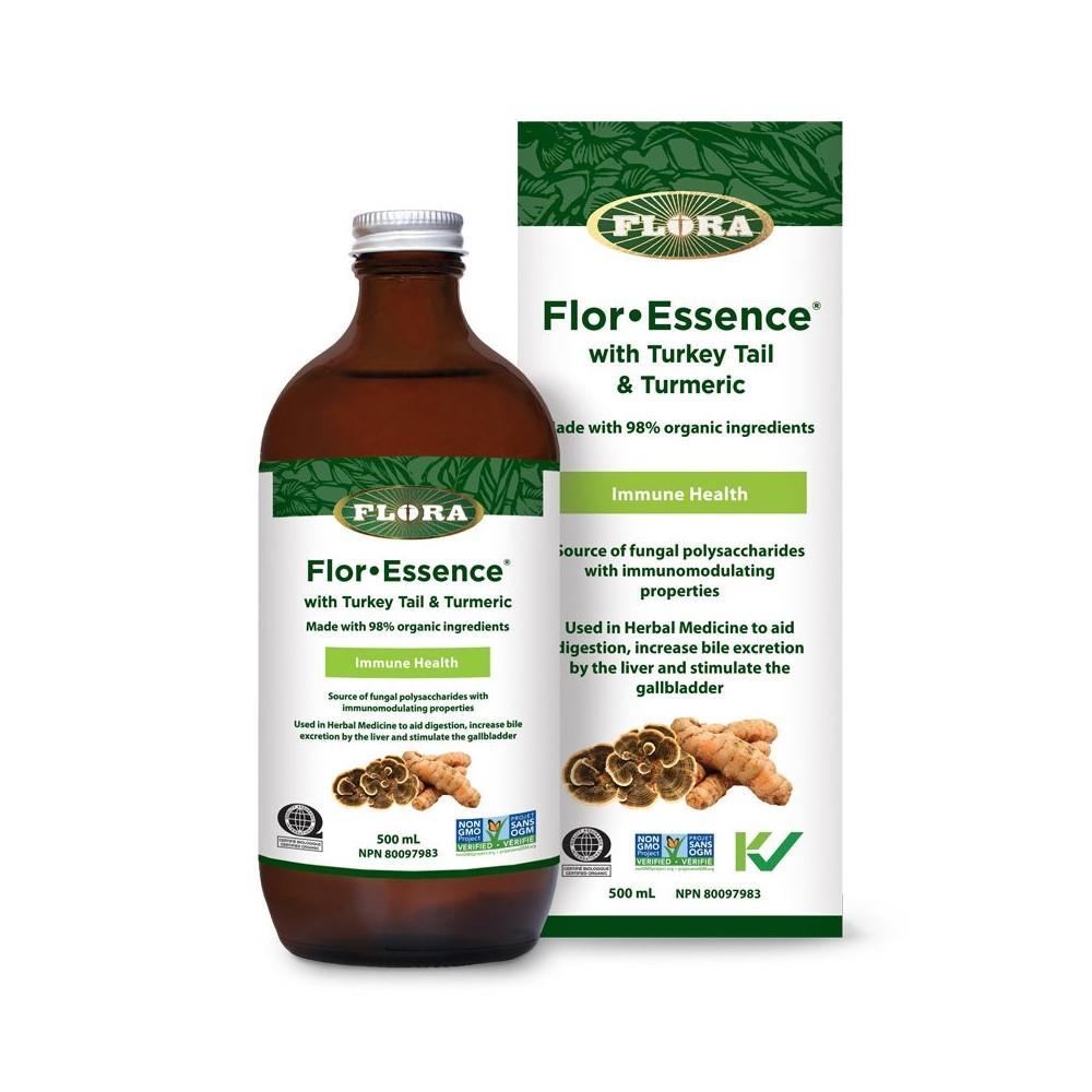 FLORA FLOR-ESSENCE w TURKEY TAIL AND TURMERIC 500ML