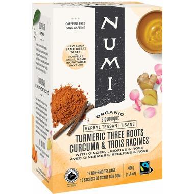 NUMI TEA TURMERIC THREE ROOTS 12 BAGS