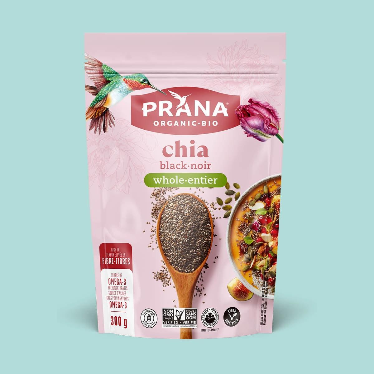 PRANA CHIA WHOLE BLACK 300G