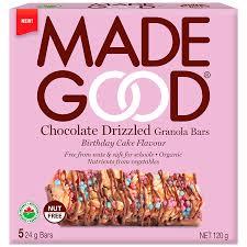 MADE GOOD GRANOLA BARS CH DRIZZLED BIRTHDAY CAKE 120G