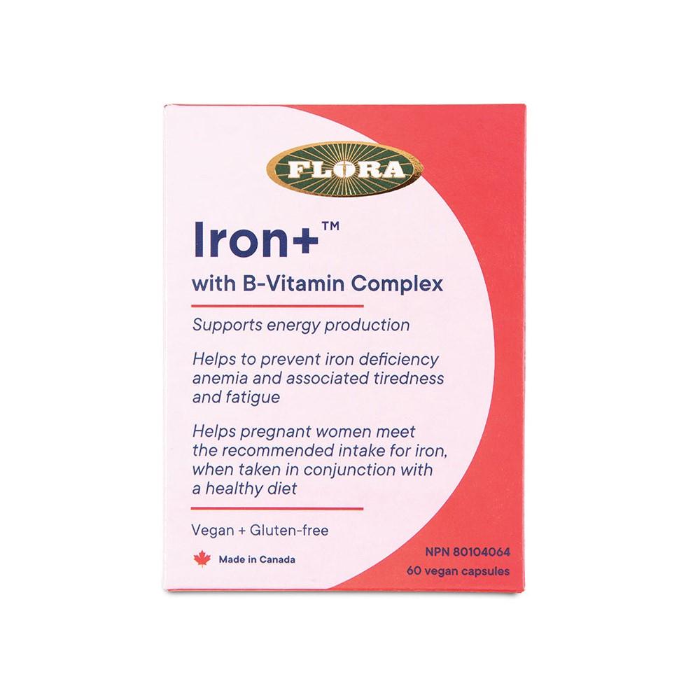 FLORA IRON + VITAMIN B COMPLEX 60 VEGAN CAPS
