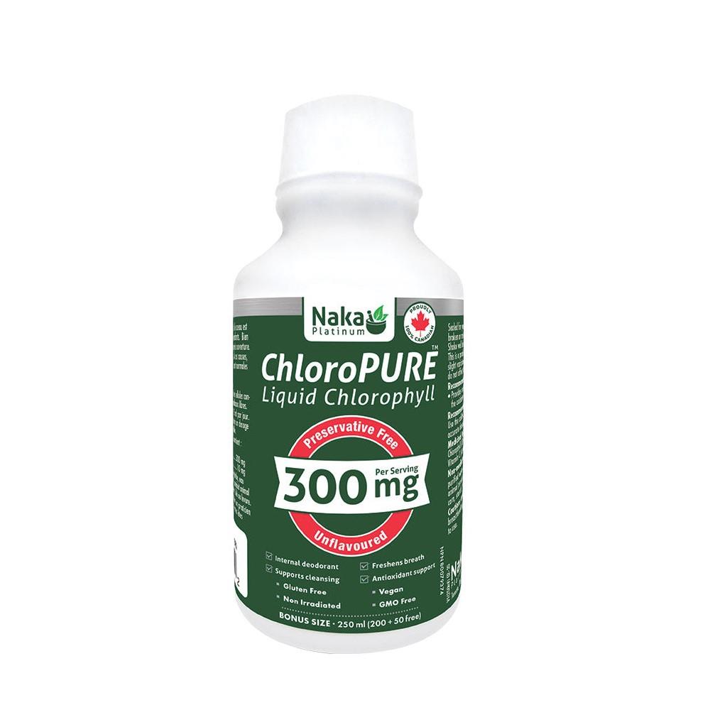 NAKA CHLOROPURE CHLOROPHYLL 300MG BONUS 200+50 (250ML)