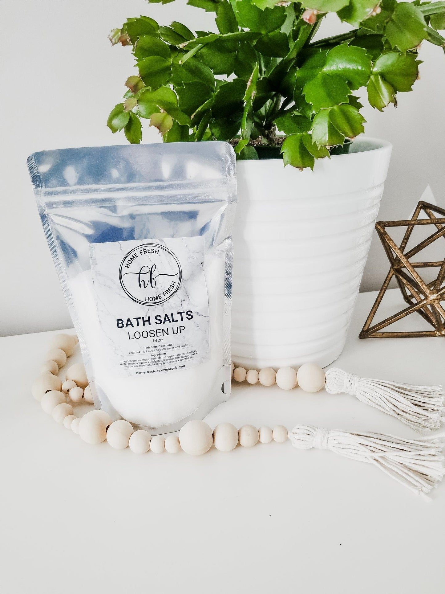 HOMEFRESH BATH SALTS LOOSEN UP 14OZ