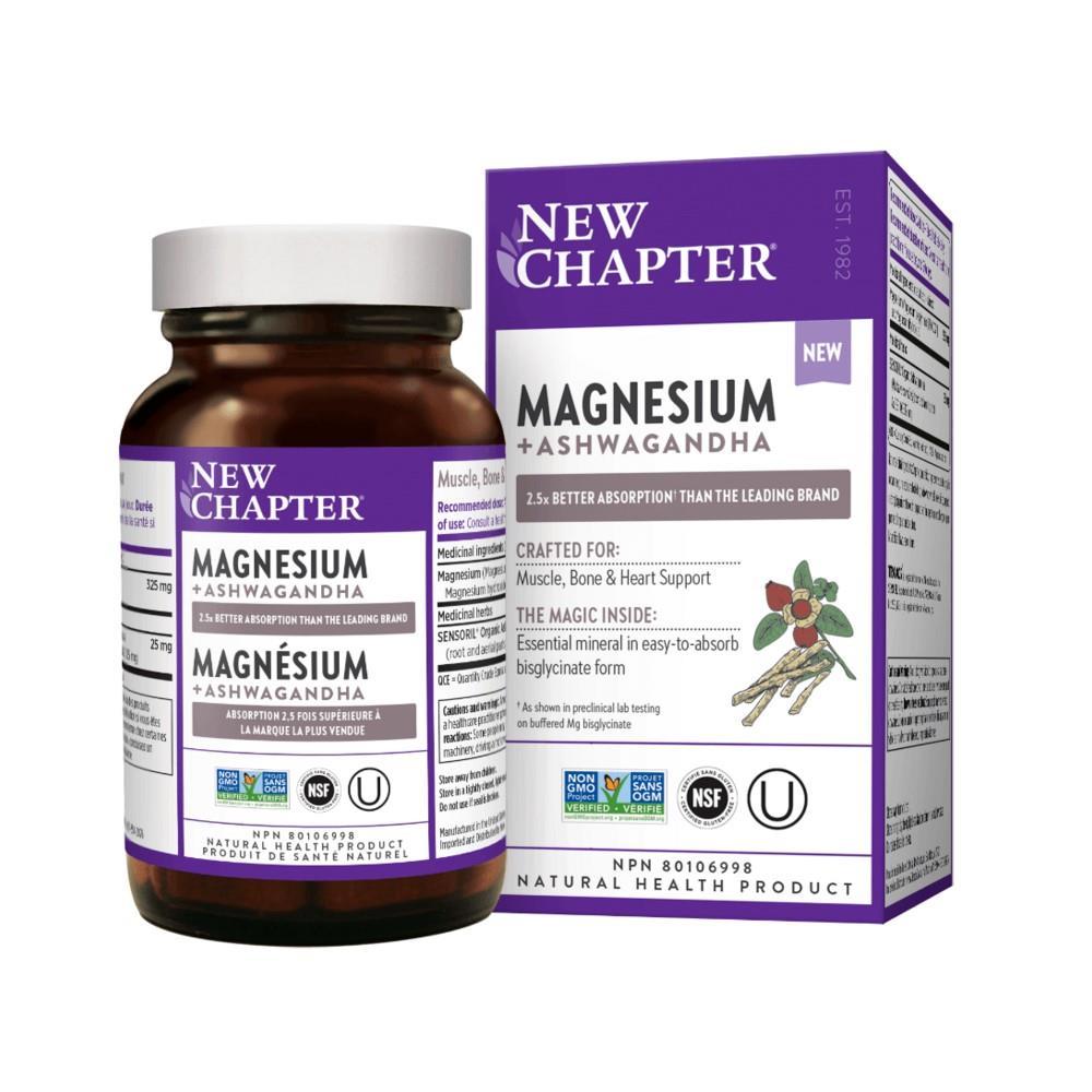 NEW CHAPTERS MAGNESIUM +ASHWAGANDHA 30TABS