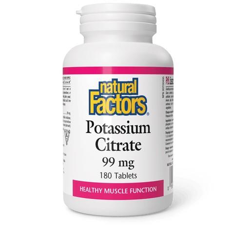 NATURAL FACTORS POTASSIUM CITRATE 99mg 180 TABS