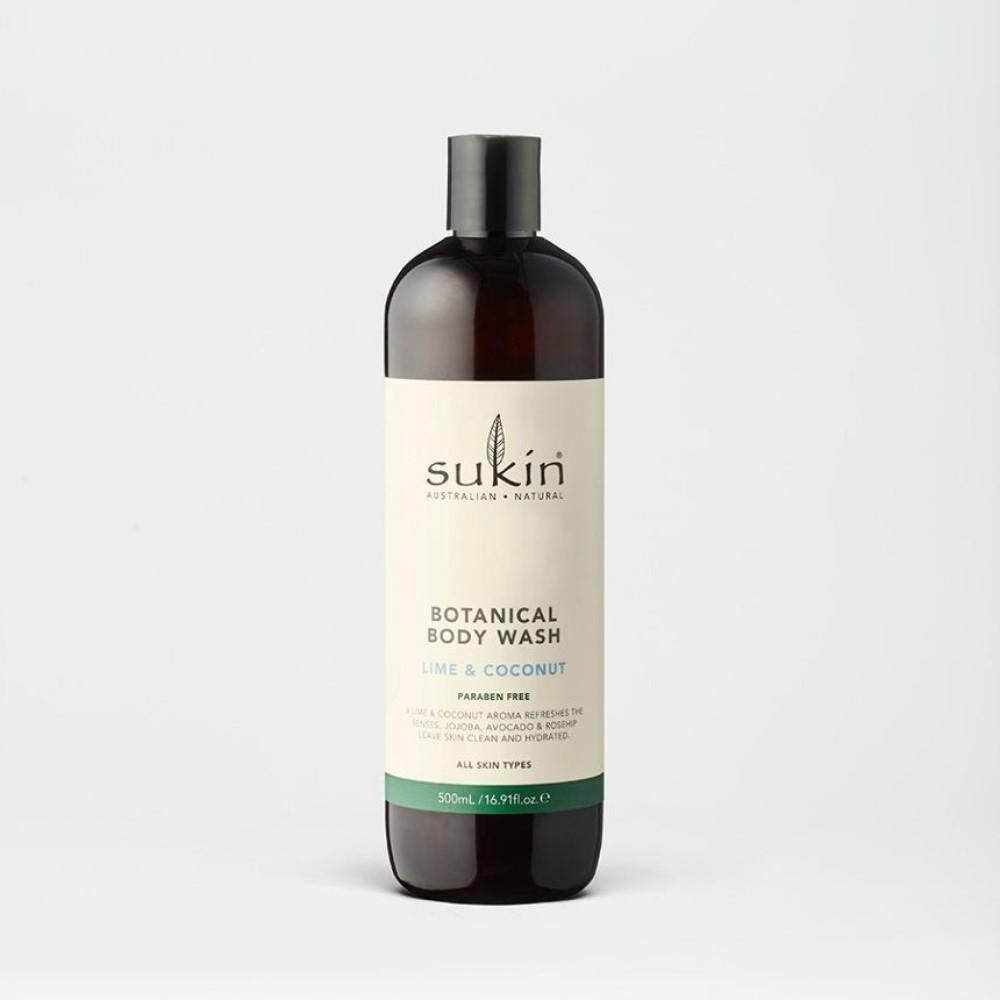 SUKIN BODY WASH LIME & COCONUT - 500ml