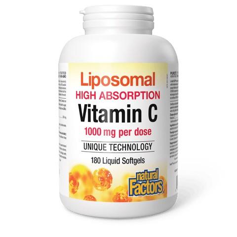 NATURAL FACTORS VITAMIN C LIPOSOMAL 1000MG/180SGELS
