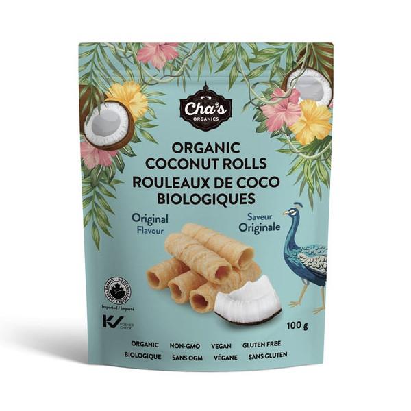 CHA'S ORGANIC COCONUT ROLLS 100G