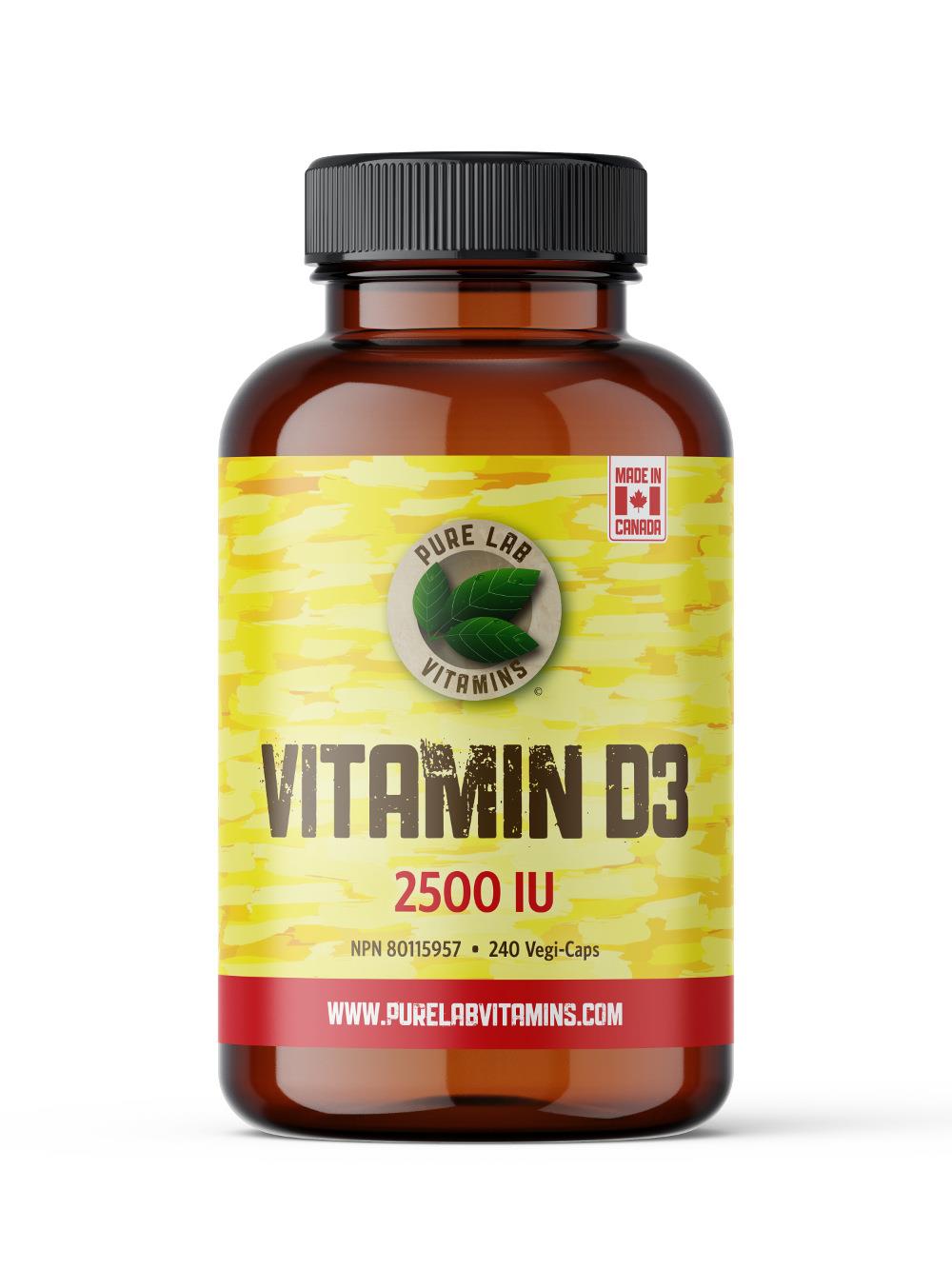 PURE LAB VITAMIN D3 2500IU / 240VCAPS