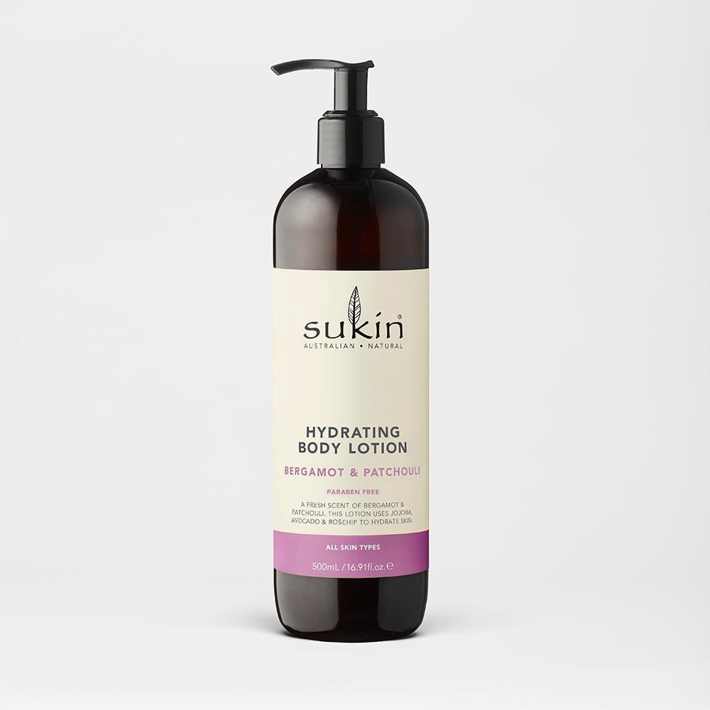 SUKIN BODY LOTION BERGAMOT & PATCHOULI - 500ml