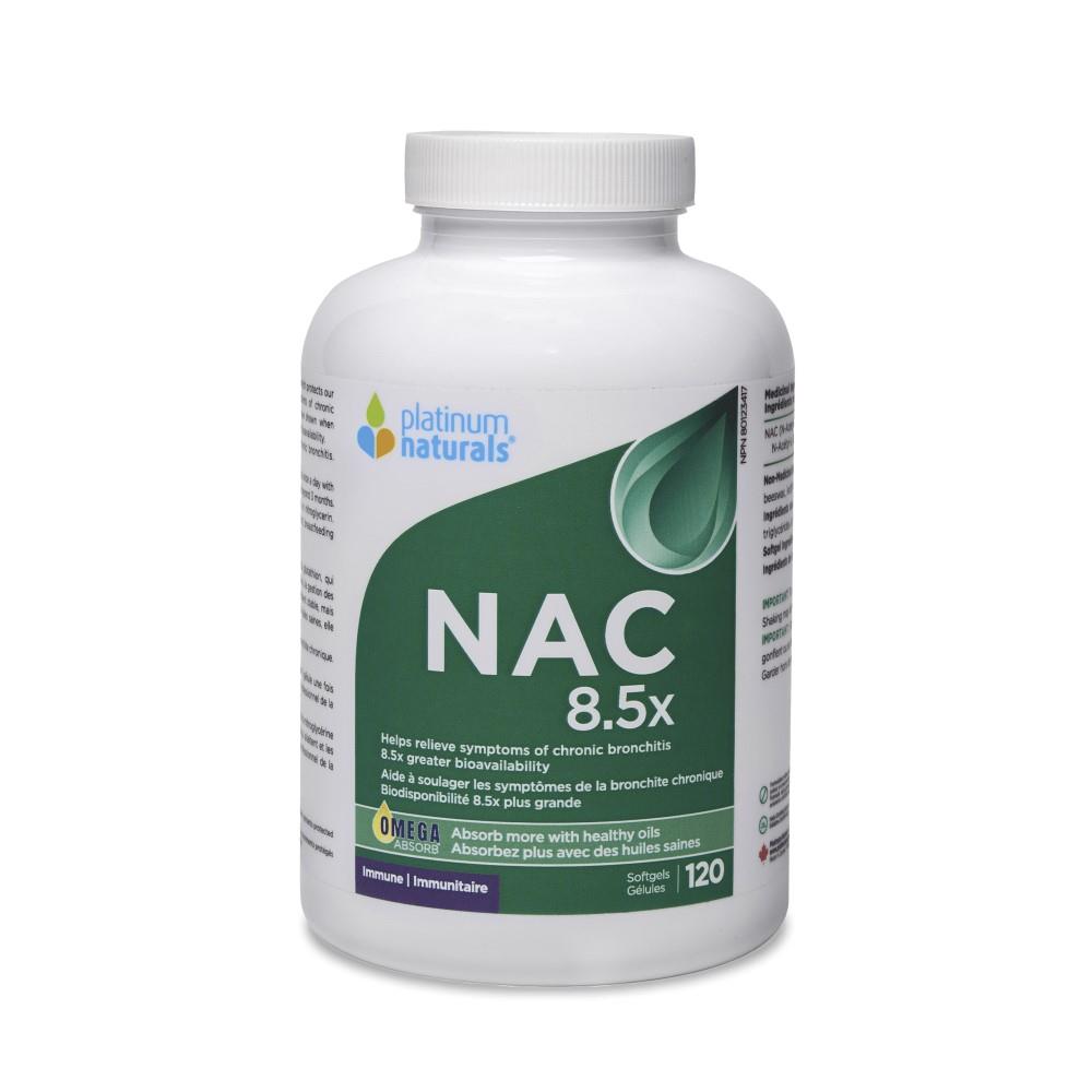 PLATINUM NAC 8.5x 600mg / 120 SGELS