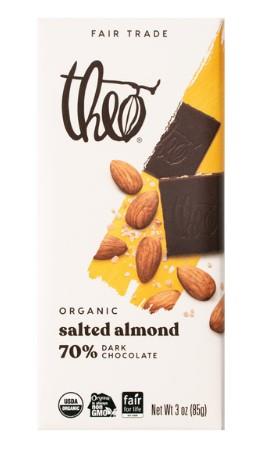THEO CHOC BAR SALTED ALMOND 85g