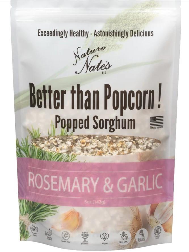 NATE POPPED SORGHUM ROSEM/GAR 142g