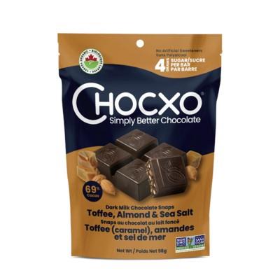 CHOCXO CHOC SNAPS TOFFEE ALMON 98g