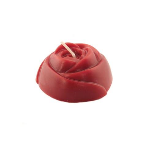 HC BEESWAX CANDLE ROSE BURGUNDY