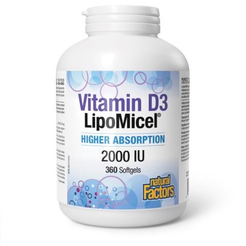 NF VITAMIN D3 LIPOMICEL 2000 IU / 360 SGELS