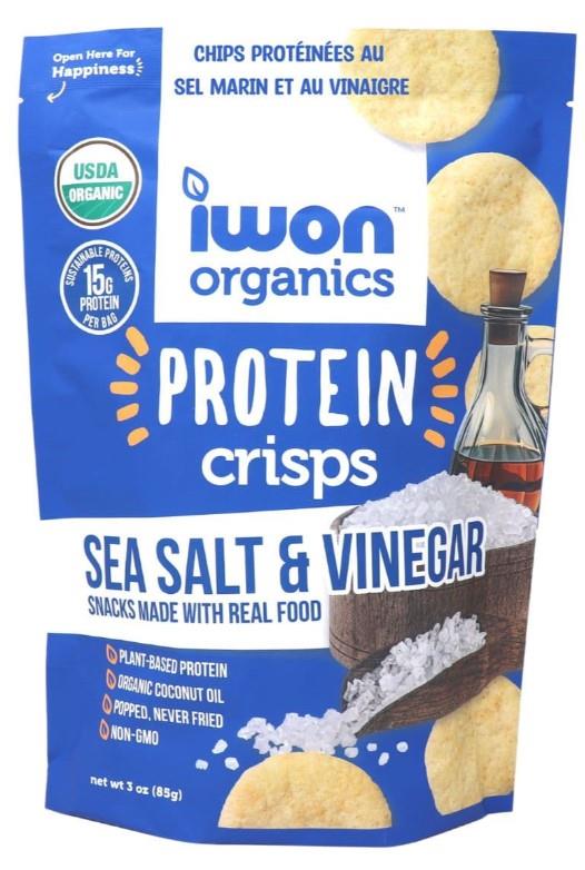 IWON PROTEIN CRISPS SALT & VIN 85g