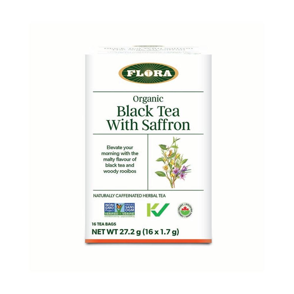 FLORA TEA BLACK w SAFFRON 16 TBAGS