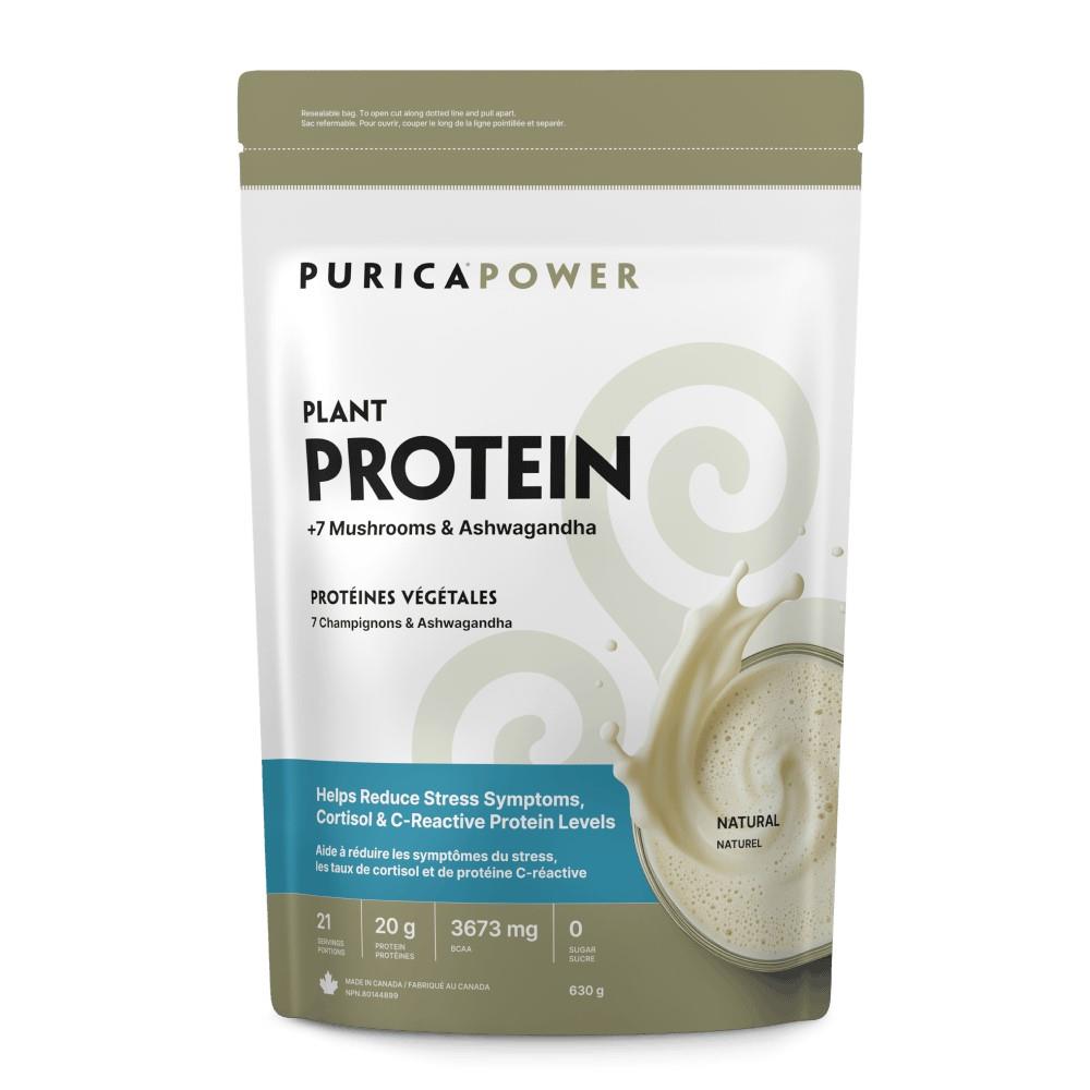 PLANT PROTEIN + MUSHROOMS & ASHWAGANDHA - NATURAL / 630g